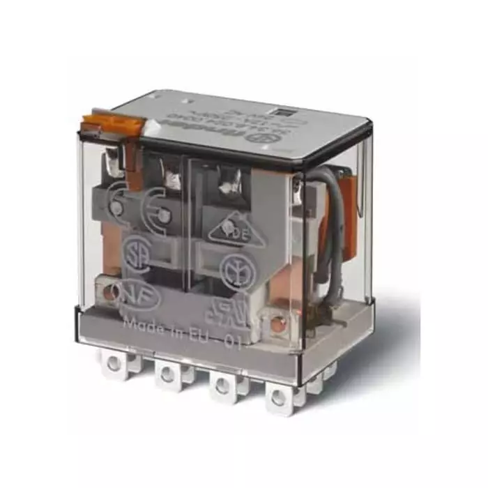 Finder Plug-In Mount Power Relay Module 230 V AC Coil 12 A Switching Current, 563482300054 (Pack of 10 Pcs)