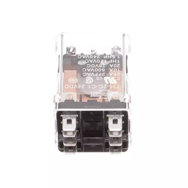 Song Chuan Power Relay Panel Mount 2 Form C (DPDT-NO, NC) 20 Amp 240 V AC, 28 V DC, 735-2C-C1-24VDC