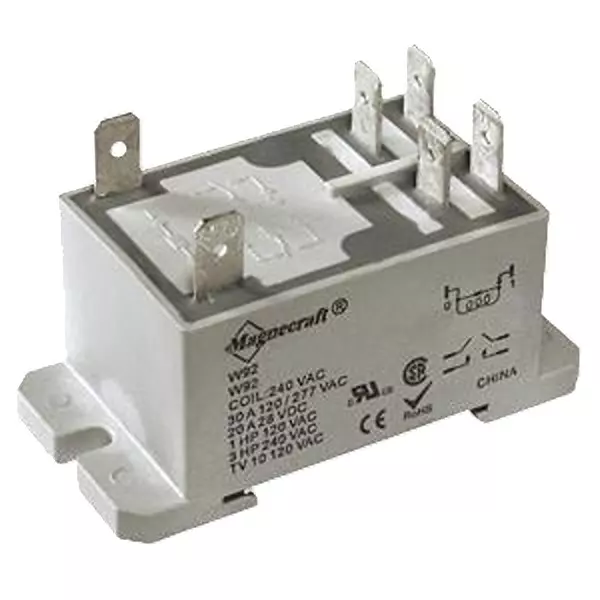 Schneider Electric Power Relay Panel Mount 2 Form C (DPDT-NO, NC) 30 Amp 250 V AC, 28 V DC, 92S11A22D-24