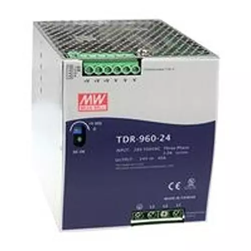 MEAN WELL POWER SUPPLY, AC/DC, 24V, 40A, 960W, TDR-960-24