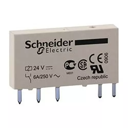 SCHNEIDER ELECTRIC Interface Relay, Spdt, 6A, 60Vdc, Socket, Rsl1Ab4Nd