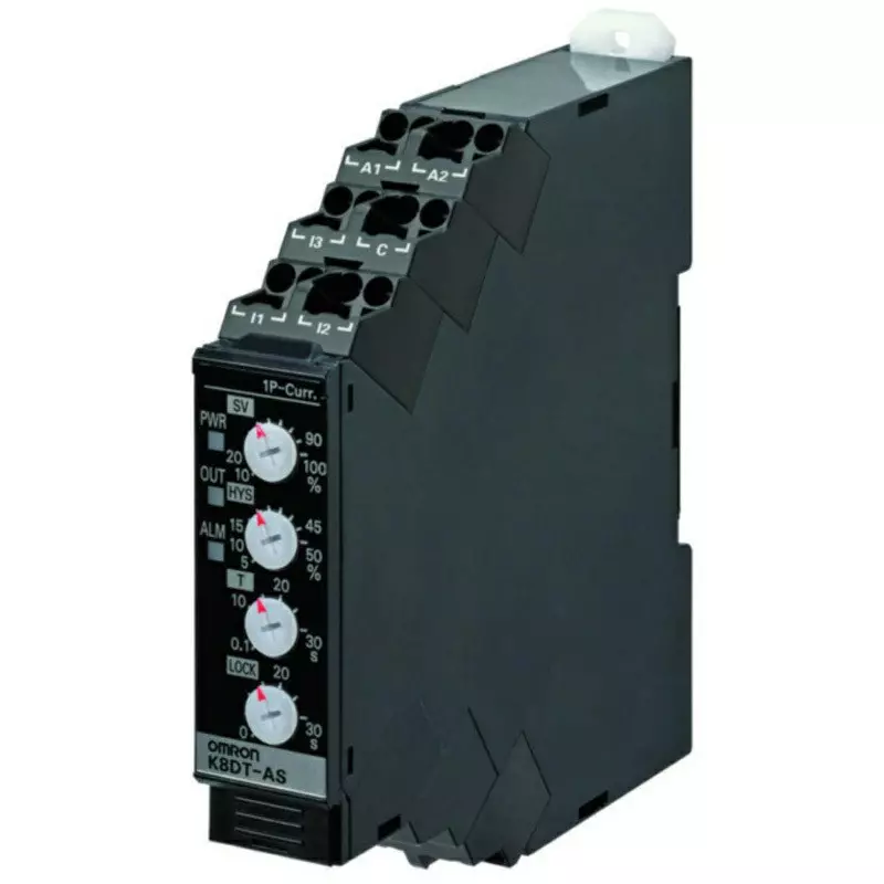Omron Single-Phase Current Relay 2000 V AC Terminal: IP20 Portection, K8DT-AS1CA