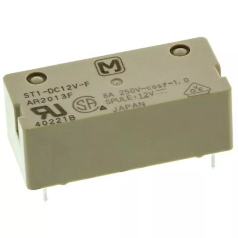Panasonic Power Relay 12/DC V, ST1-DC12V-F (Pack of )