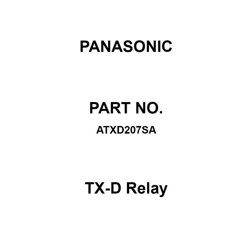 Panasonic TX-D Relay DC 9 V Rated Coil Voltage, ATXD207SA (Pack of 40 Pcs)