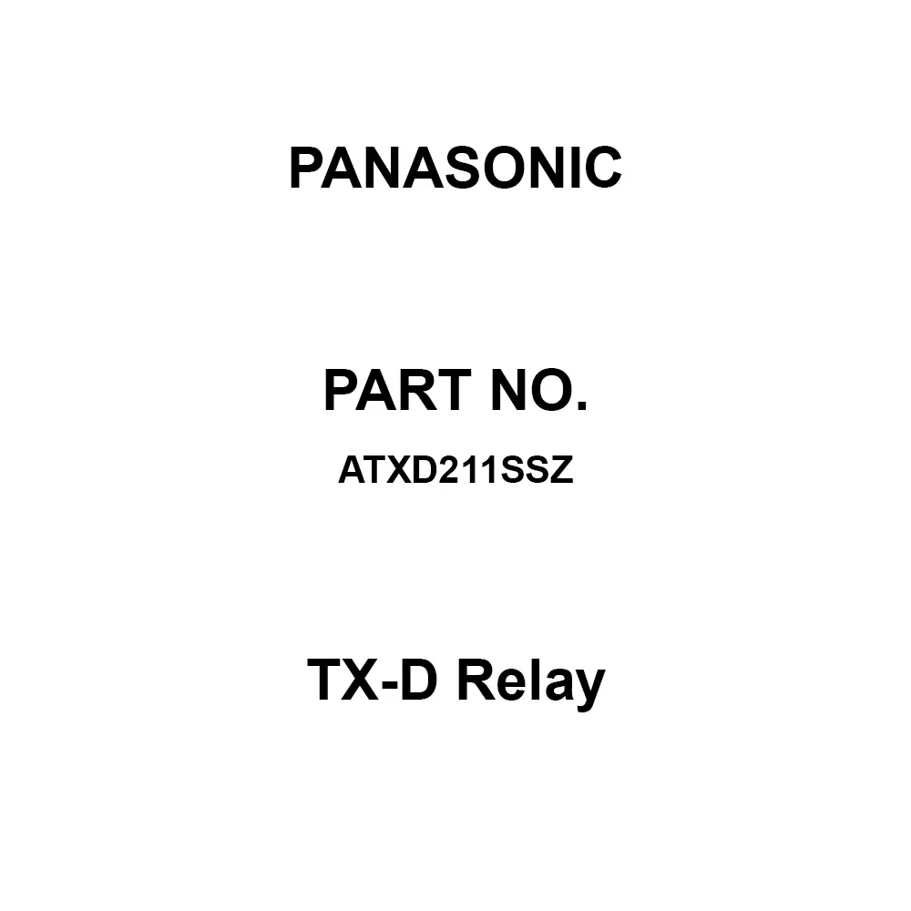 Panasonic TX-D Relay DC 3 V Rated Coil Voltage, ATXD211SSZ (Pack of 500 Pcs)