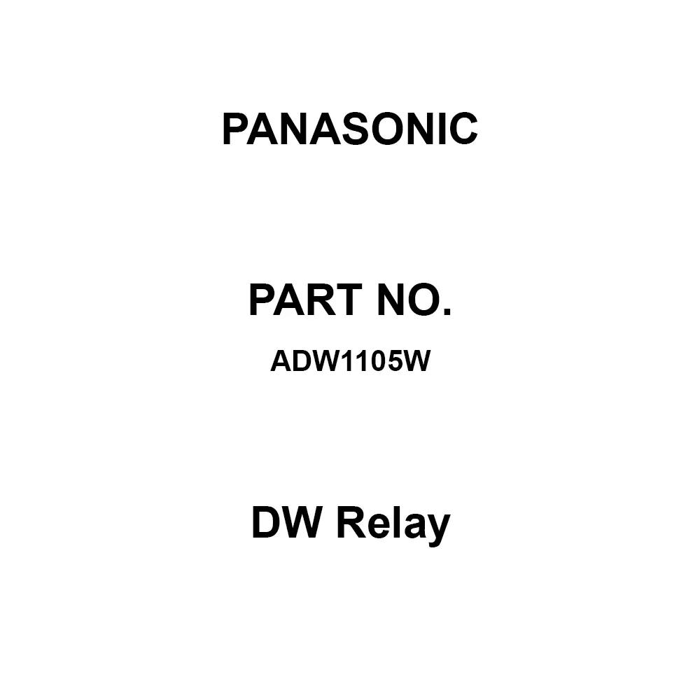 Panasonic DW Relay 1A Contact DC 5 V Rated Coil Voltage, ADW1105W (Pack of 100 Pcs)
