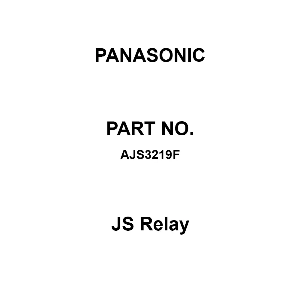 Panasonic JS Relay 1A Contact DC 5 V Rated Coil Voltage, AJS3219F (Pack of 100 Pcs)