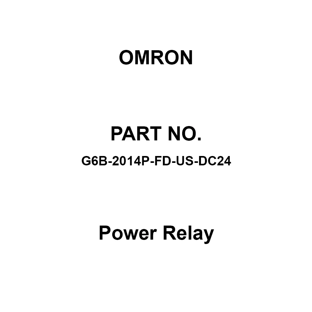 Omron Power Relay 2B Contact Configuration, G6B-2014P-FD-US-DC24