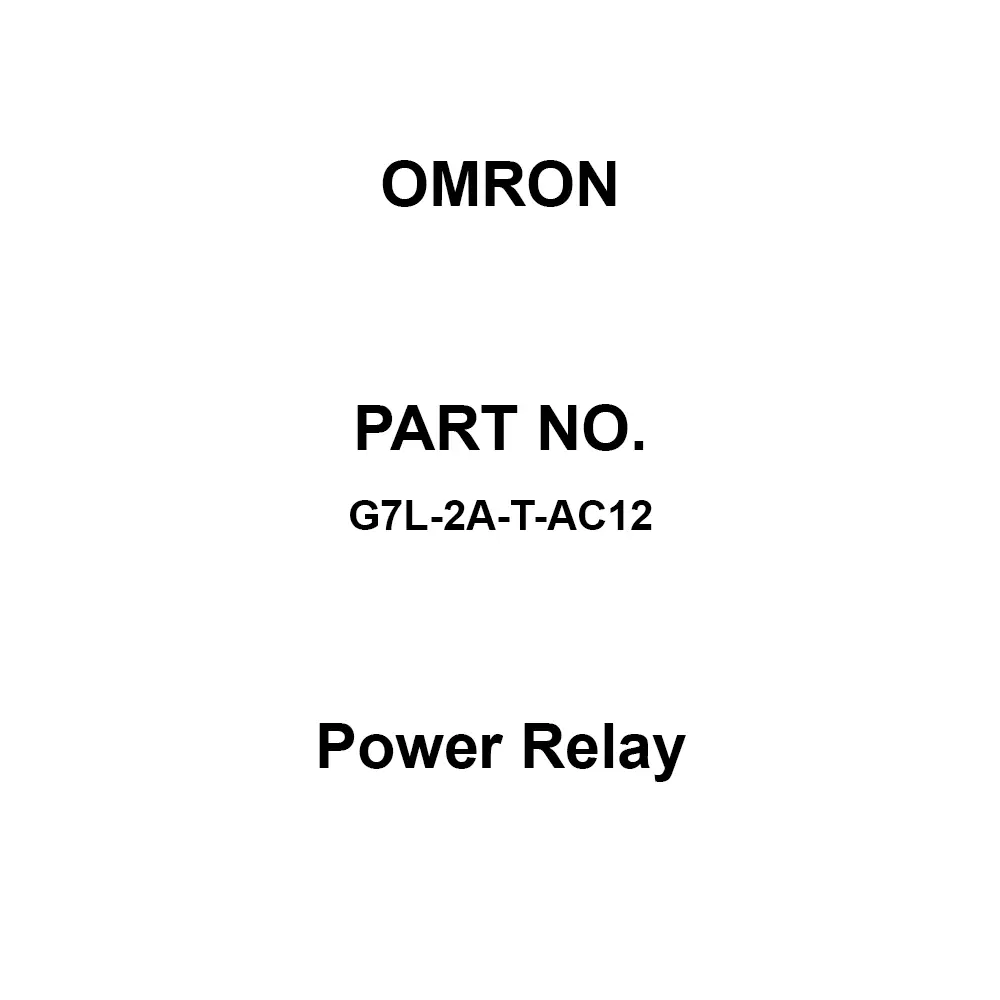 Omron Power Relay A Contact 50 mΩ or less, G7L-2A-T-AC12