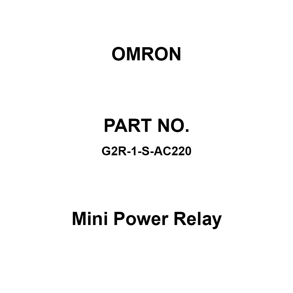 Omron Mini Power Relay 1C Contact Configuration, G2R-1-S-AC220