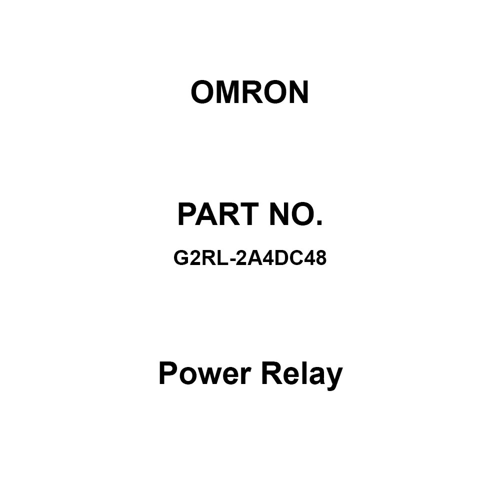 Omron Power Relay DC 48 V Rated Voltage, G2RL-2A4DC48