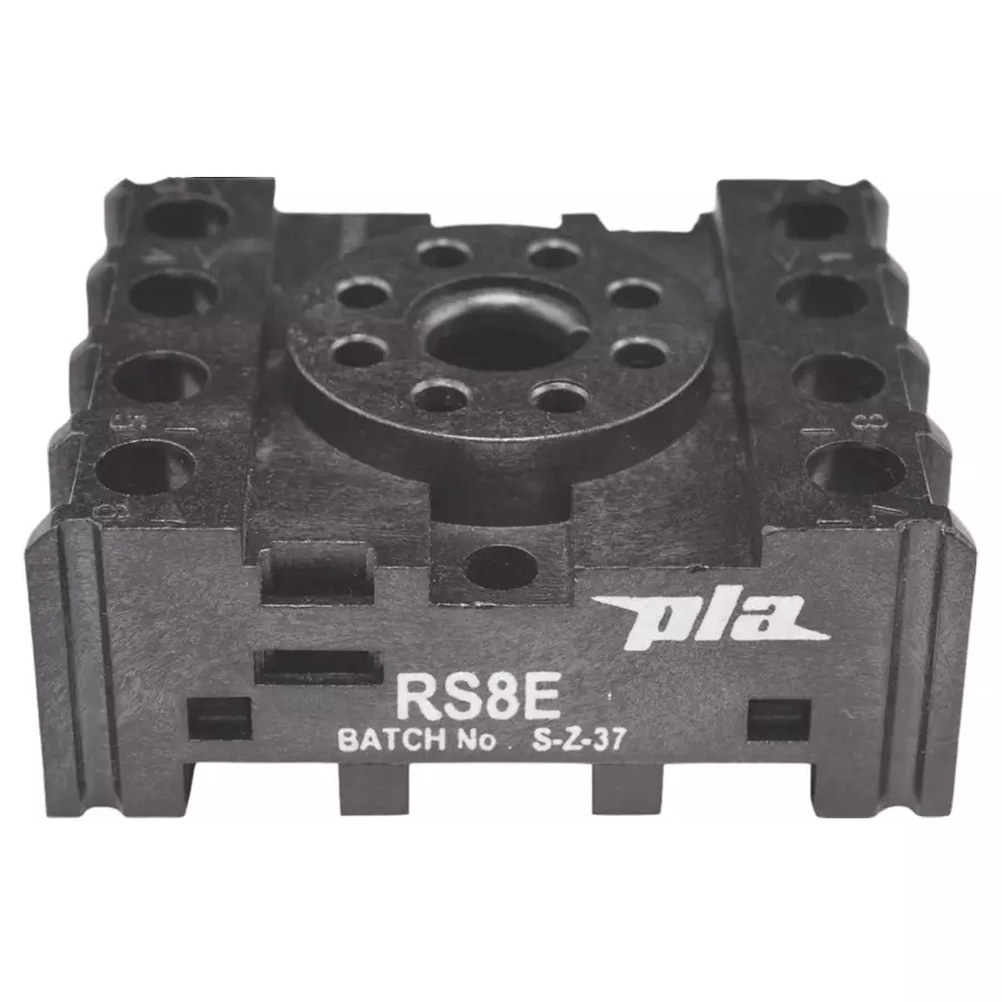 PLA Socket Relay Round Shape Plastic Black 11-Pin Screw Terminal IP66, 15092