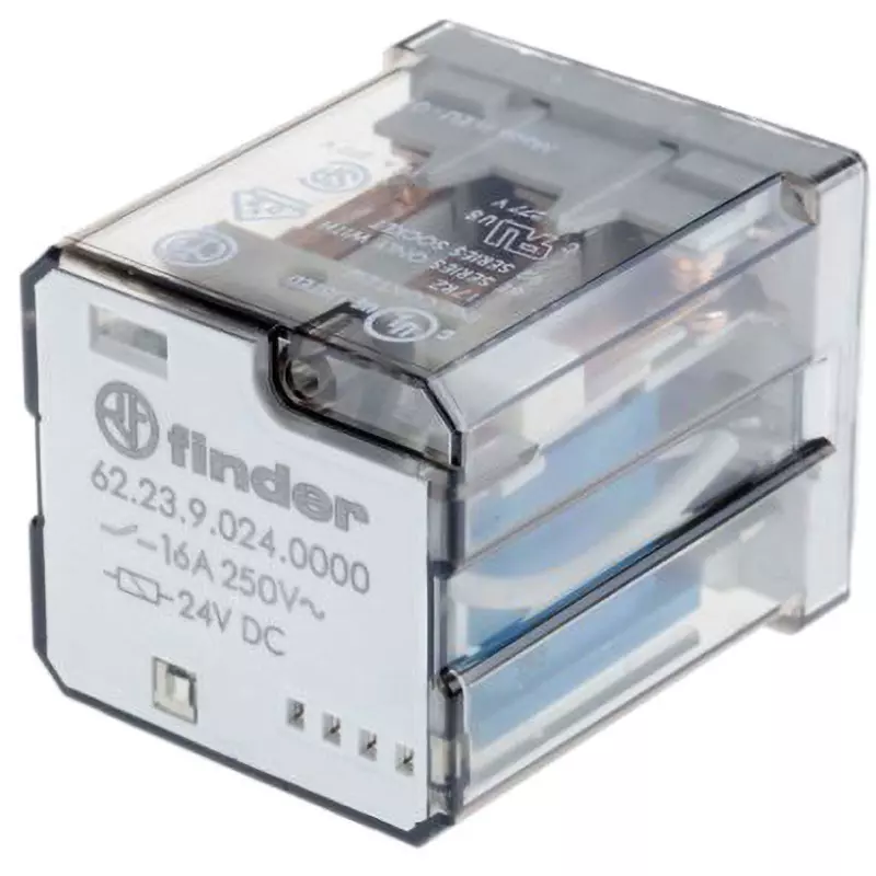 Finder Finder Relay AC400 V Maximum Allowable Contact Voltage DC 24 V Rated Coil Voltage, 62.23.9.024.0000