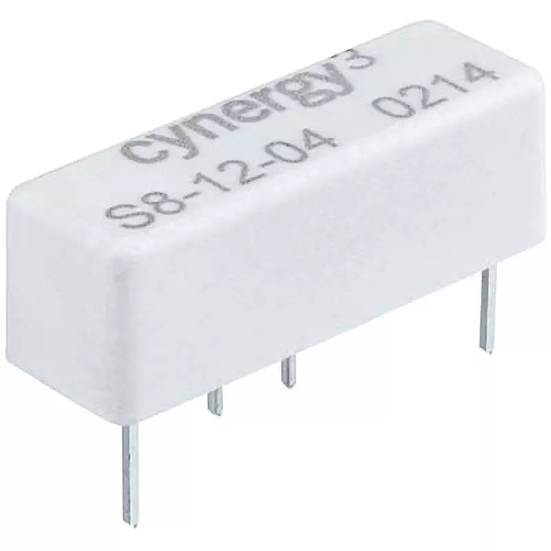 Cynergy3 Reed Relay 120 Ω Coil Resistance 5 V DC Coil Voltage 1000 V DC Maximum Switching Voltage, S8-0504V