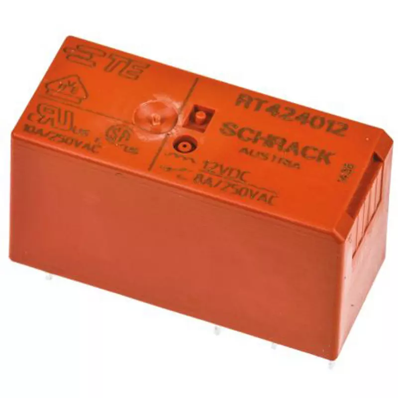 TE CONNECTIVITY Power Relay Board Mounting Type Of Sign DPDT Contact Configuration Through Hole Terminal Type, RT424012 (Pack of 20)