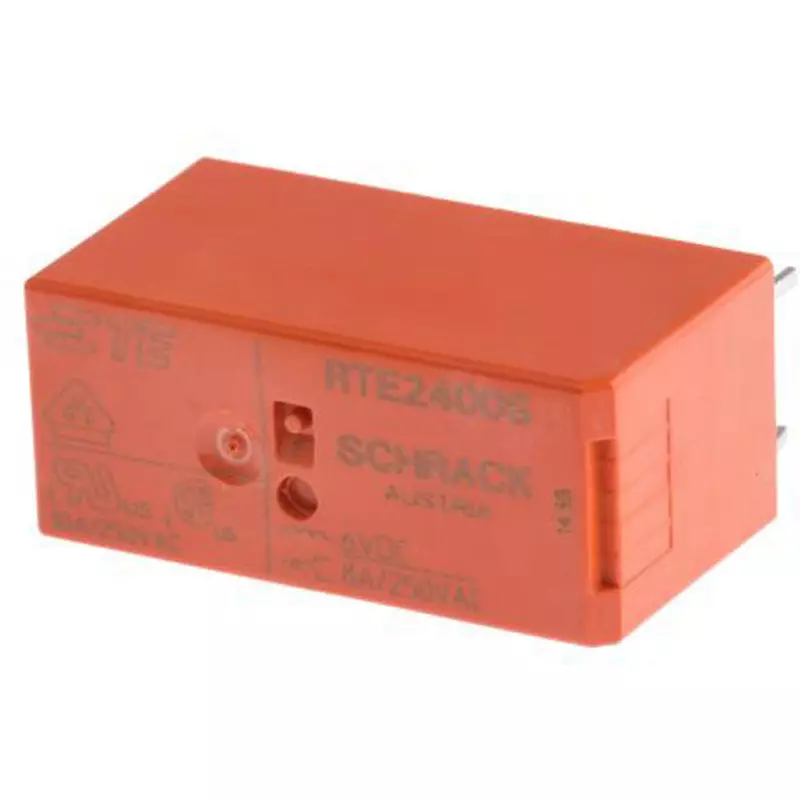 TE CONNECTIVITY Power Relay Board Mounting Type Of Sign DPDT Contact Configuration Through Hole Terminal Type, RTE24006