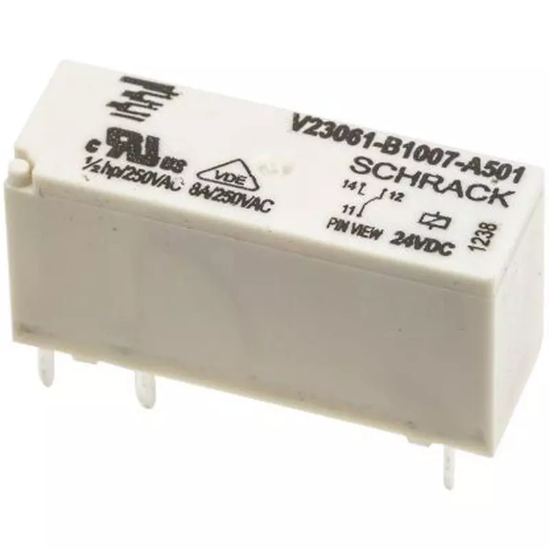 TE CONNECTIVITY Power Relay Board Mounting Type Of Sign SPDT Contact Configuration, V23061B1007A501 (Pack of 20)