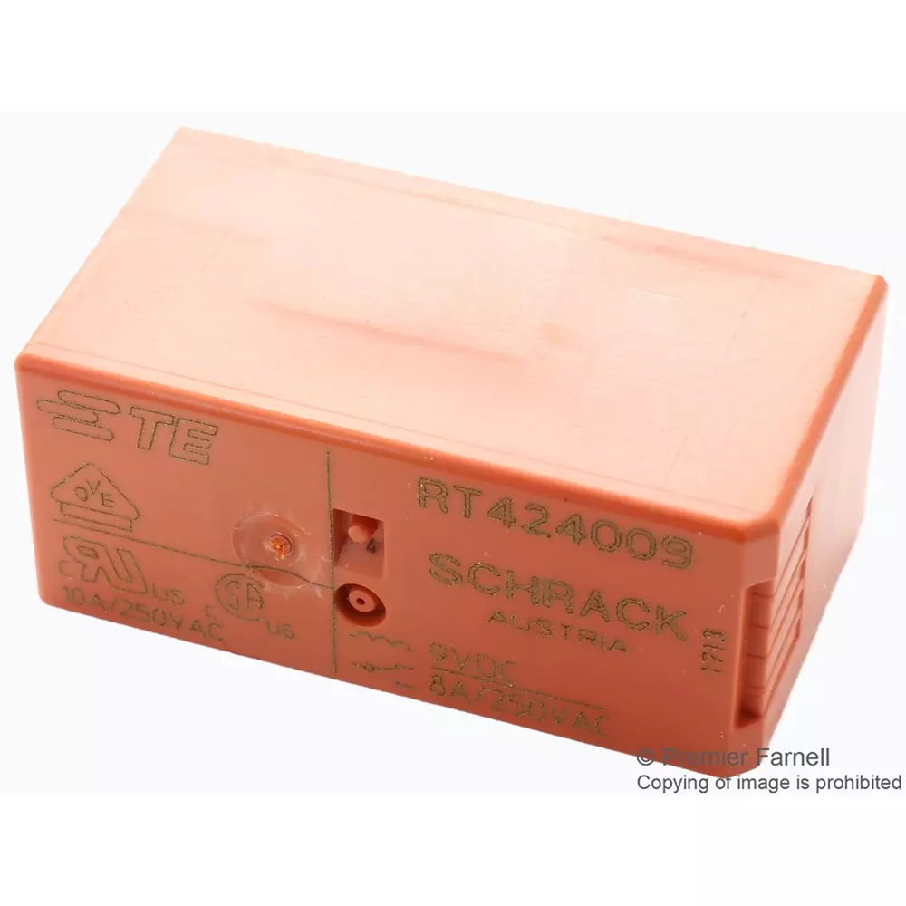 SCHRACK - TE CONNECTIVITY Power Relay 8 Amp Contact Current DPST-NO 12 V DC, RTE44012
