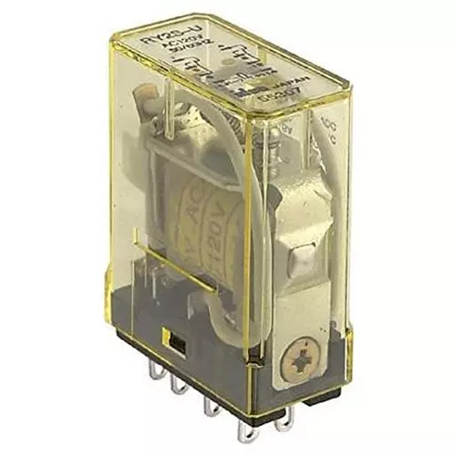 IDEC RELAY, DPDT, 240VAC, 30VDC, 3A, RY2S-ULAC120V