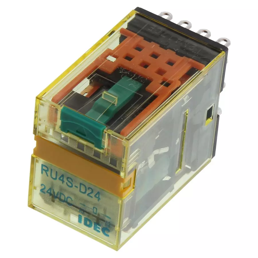 IDEC RELAY, 4PDT, 240VAC, 30VDC, 6A, RU4S-D24.