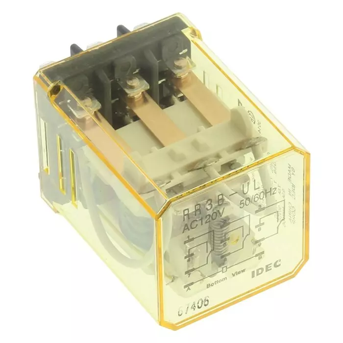 IDEC RELAY, 3PDT, 120VAC, 30VDC, 10A, RR3B-ULAC120V