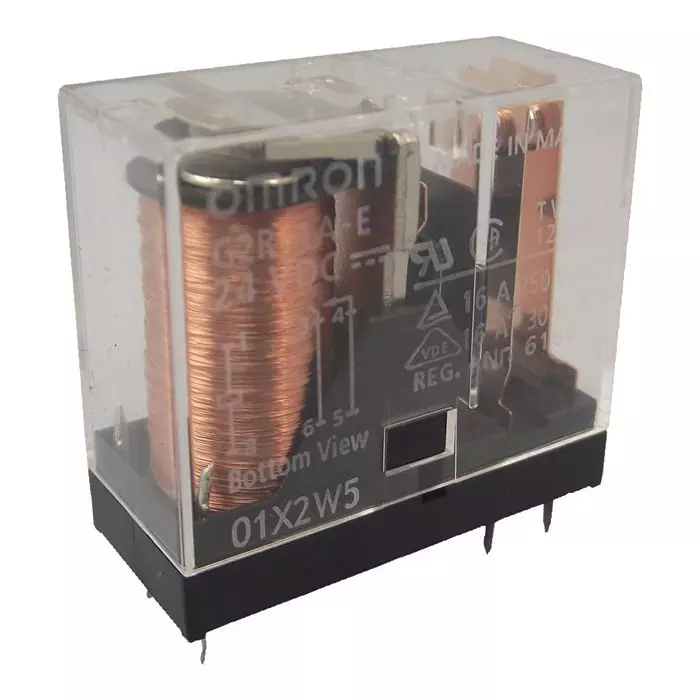 OMRON INDUSTRIAL AUTOMATION RELAY, DPDT, 250VAC, 30VDC, 5A, G2R-2-S DC24(S)