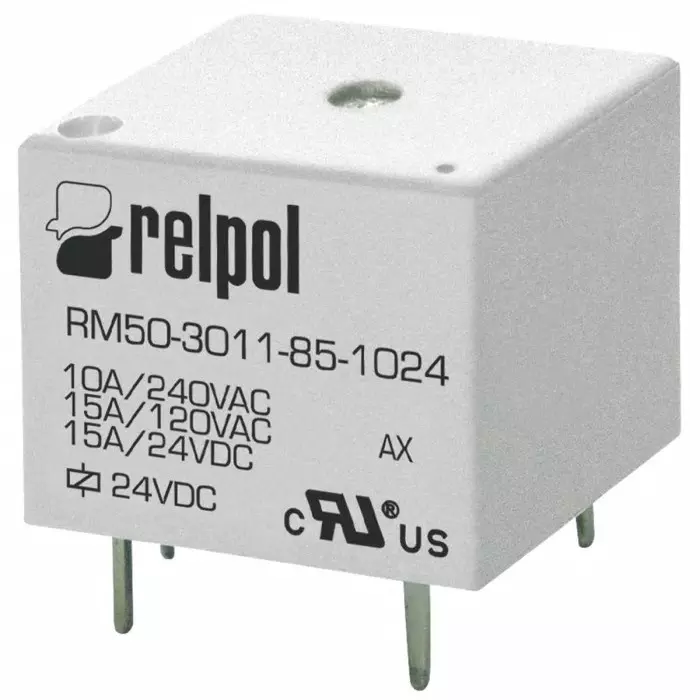 Relpol Power Relay PCB Mount SPDT PCB Pin 9 V DC 225 Ω, RM50-3011-85-1009