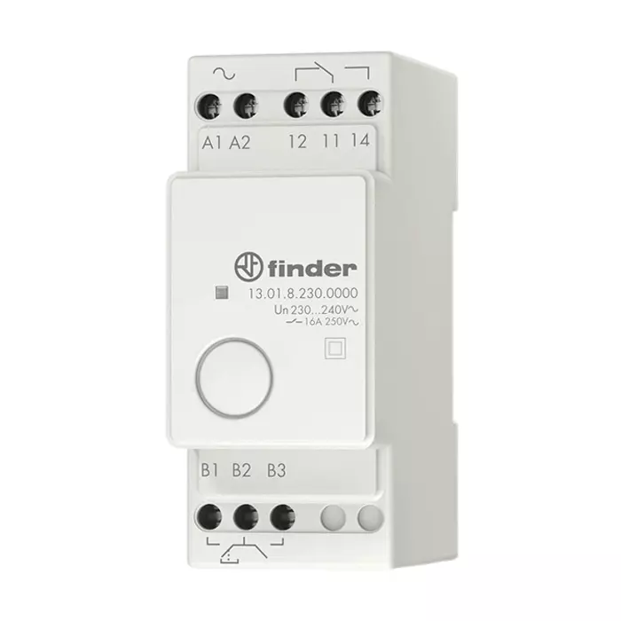 Finder DIN Rail Monostable Relay 24 V AC/DC Coil 16 A Switching Current SPDT, 13.01.0.024.0000