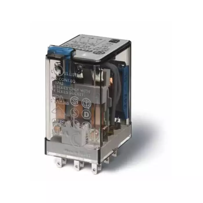 Finder Plug In Relay 24 V DC Coil 10 A Switching Current 3PDT 3PDT, 553390240001 (Pack of 10 Pcs)