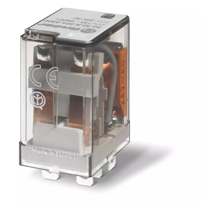 Finder Plug-In Mount Power Relay Module 48 V DC Coil 20 A Switching Current, 563490482000 (Pack of 10 Pcs)