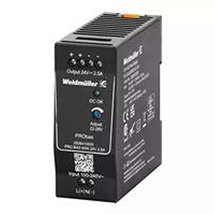 WEIDMULLER POWER SUPPLY, AC-DC, 24V, 2.5A, 2838410000