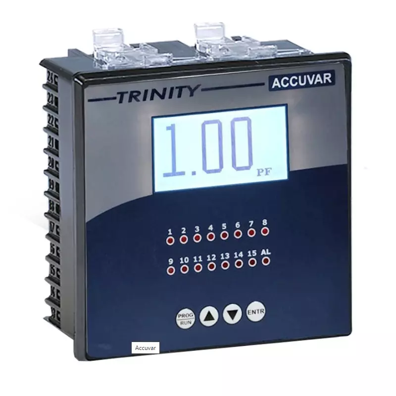 TRINITY Power Factor Correction Relay Three CT Type 8 Stage, ACCUVAR 8 + Alarm