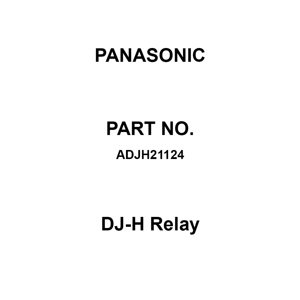 Panasonic DJ-H Relay 1A Contact DC 24 V Rated Coil Voltage, ADJH21124 (Pack of 50 Pcs)
