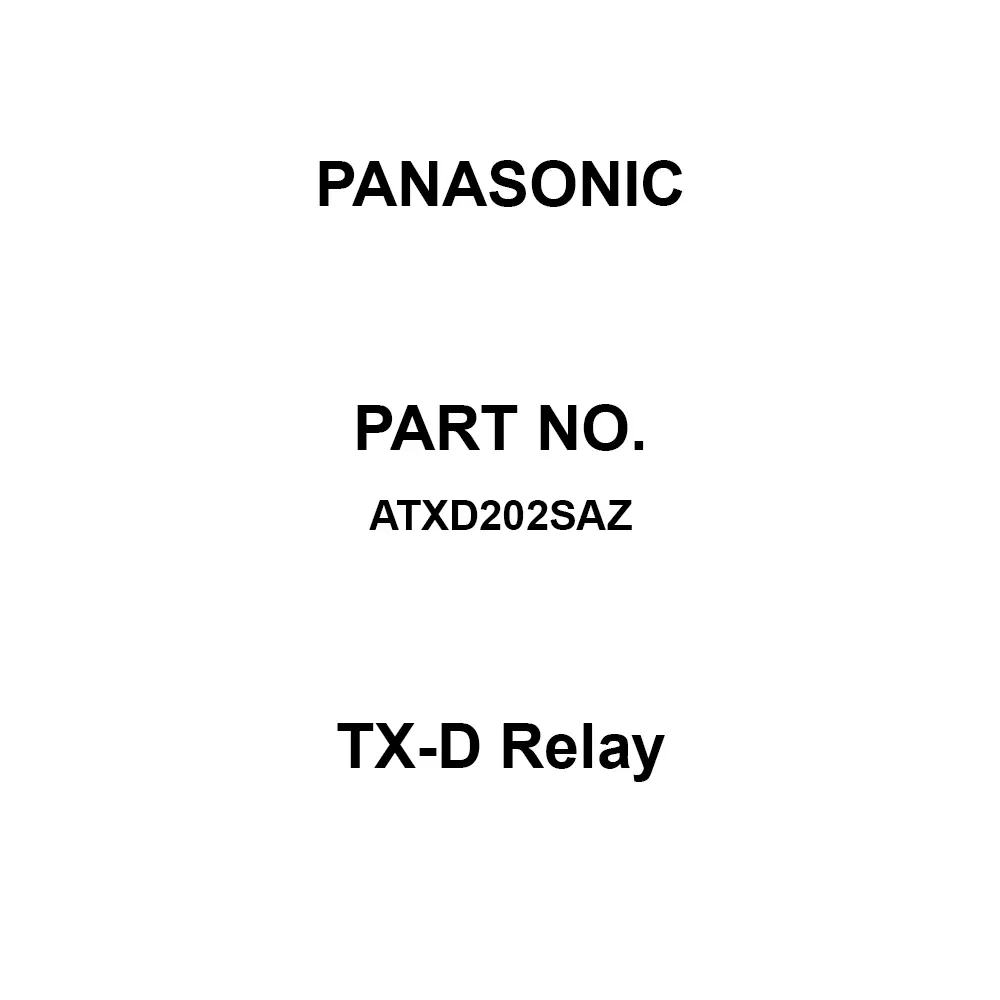 Panasonic TX-D Relay DC 6 V Rated Coil Voltage, ATXD202SAZ (Pack of 500 Pcs)