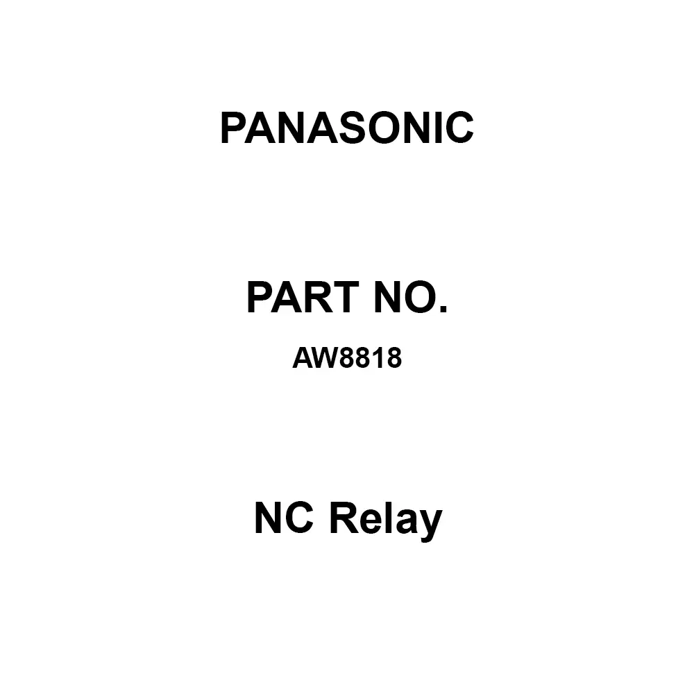 Panasonic NC Relay 2C Contact DC 3 V Rated Coil Voltage, AW8818 (Pack of 20 Pcs)