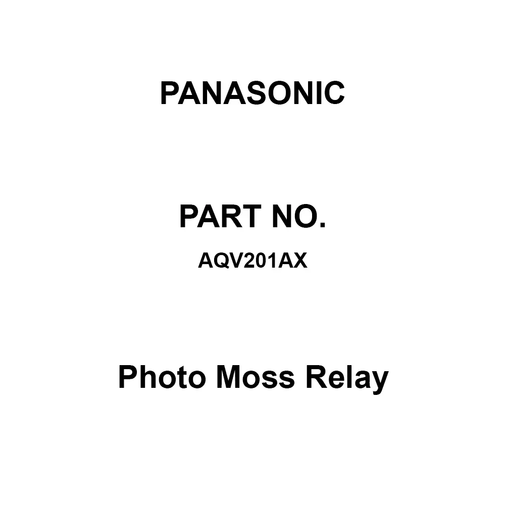 Panasonic Photo Moss Relay 1A Contact, AQV201AX (Pack of 1000 Pcs)