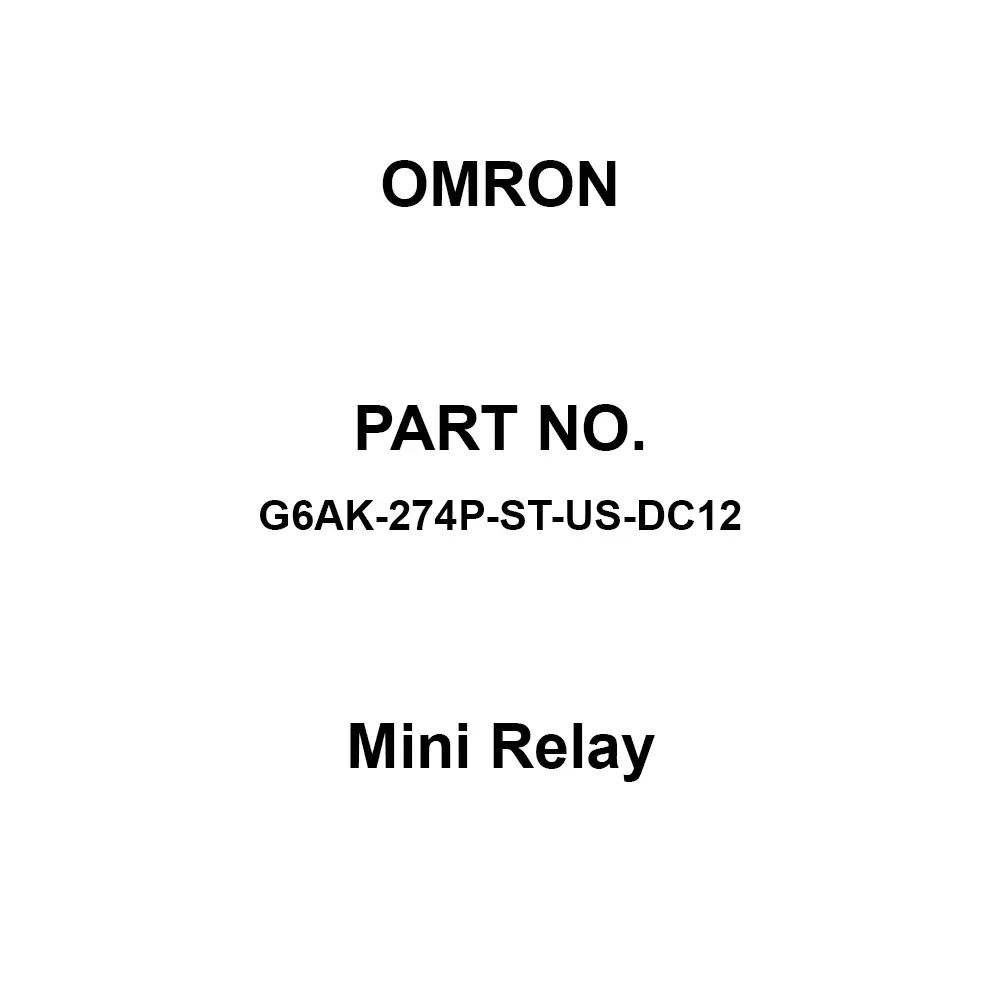 Omron Mini Relay 2C Contact Configuration, G6AK-274P-ST-US-DC12