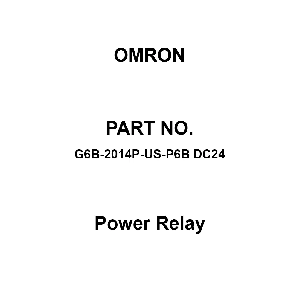 Omron Power Relay 2B Contact Configuration, G6B-2014P-US-P6B DC24
