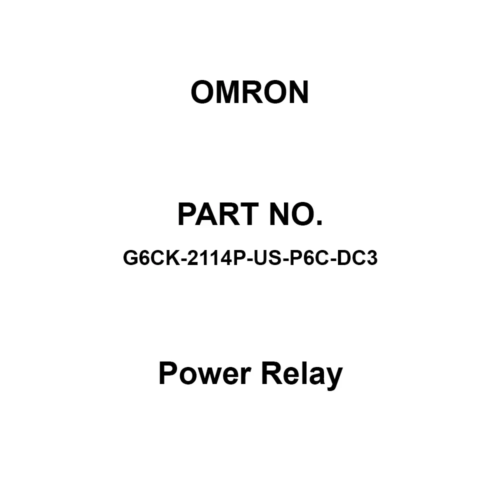 Omron Power Relay 1A1B Contact Configuration, G6CK-2114P-US-P6C-DC3