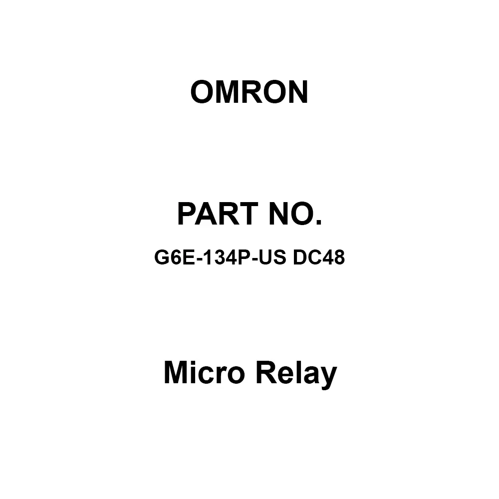 Omron Micro Relay DC 48 V Rated Voltage, G6E-134P-US DC48
