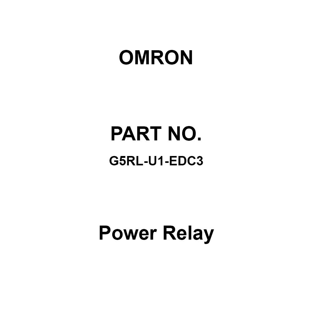 Omron Power Relay DC 3 V Rated Voltage, G5RL-U1-EDC3
