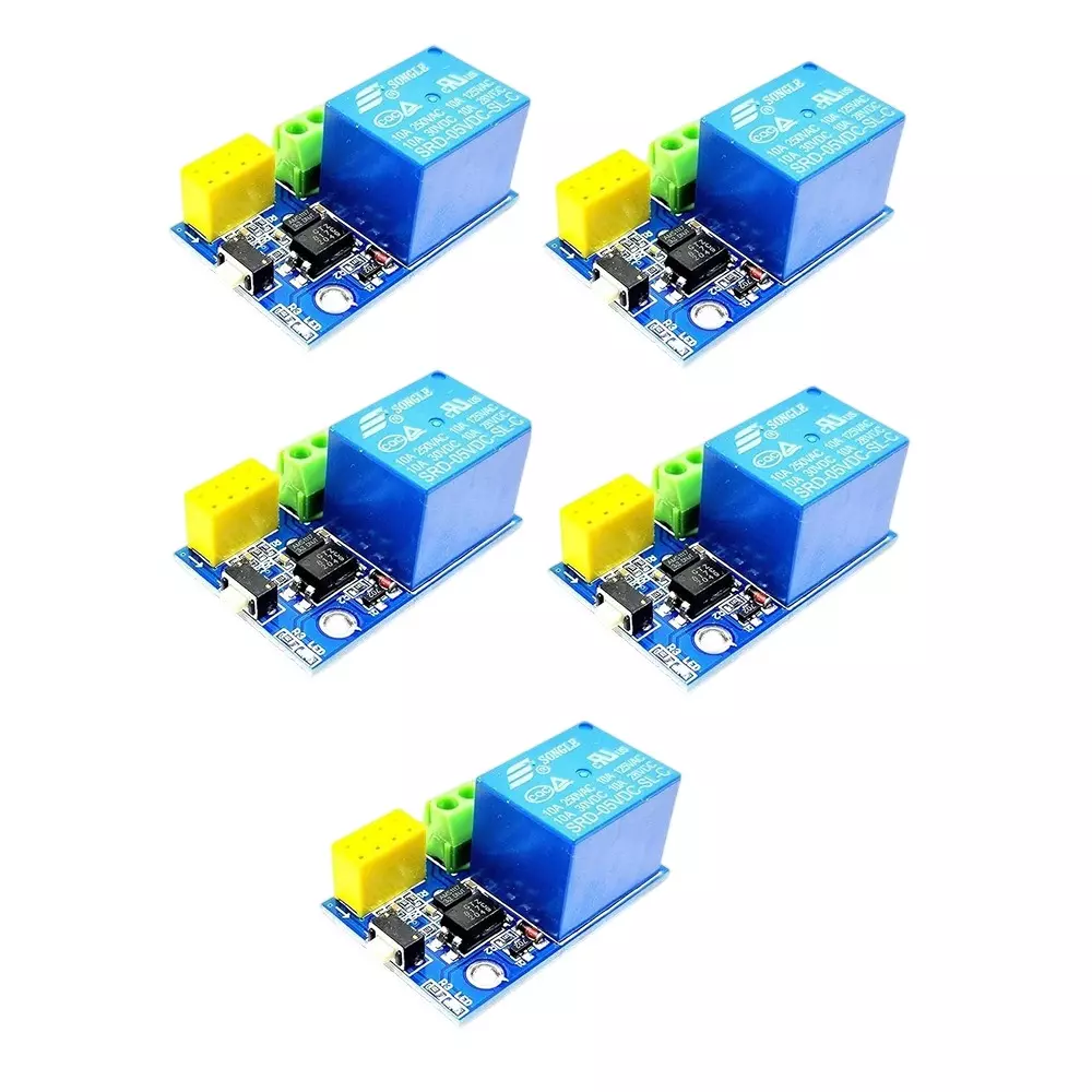 Invento WI-FI Relay Module ≥250 mA Working Current DC 5-12 V Voltage for Smart Home Automation System, ESP8266 (Pack of 5 Pcs)