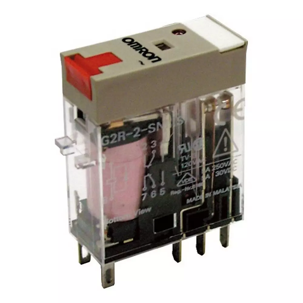 OMRON INDUSTRIAL AUTOMATION Power Relay 5 Amp Contact Current DPDT 12 V AC, G2R-2-SNI AC12(S)