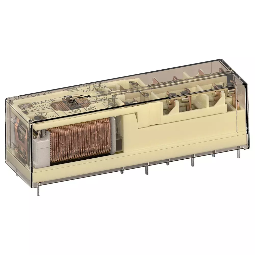 SCHRACK - TE CONNECTIVITY Power Relay 8 Amp Contact Current 3PST-NO, 3SPST-NC 5 V DC, V23050A1005A533