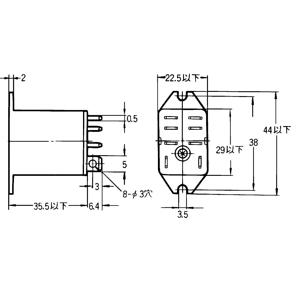 Omron Case Top Mounting Bi-Power Relay AC24 V 2 Pole, LY2F AC24