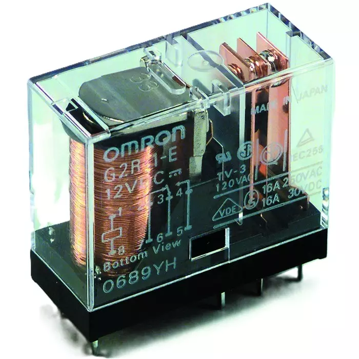 OMRON ELECTRONIC COMPONENTS RELAY, DPDT, 250VAC, 30VDC, 5A, G2R-24-AC24