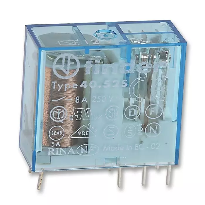 FINDER RELAY, DPDT, 12VDC, 8A, 40.52.7.012.0000