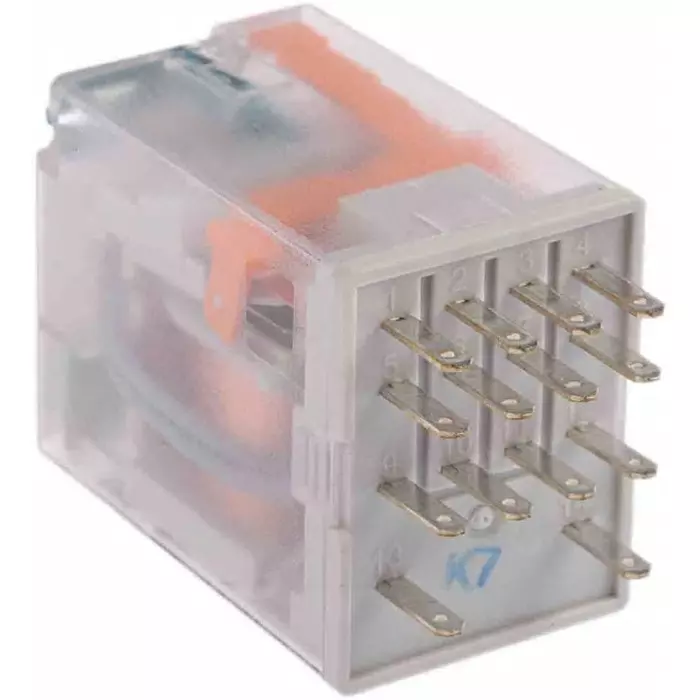 Relpol R4N Power Relay Plug In 4PDT Plug In 24 V DC 640 Ω, R4N-2014-23-1024-WTL