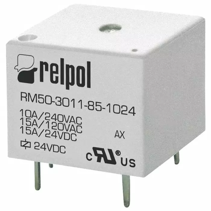 Relpol Power Relay PCB Mount SPDT PCB Pin 12 V DC 400 Ω, RM50-3011-85-1012