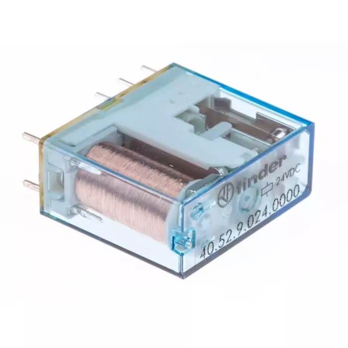 Finder PCB Mount Power Relay 24 V DC Coil 8 A Switching Current DPDT, 40.52.9.024.0000
